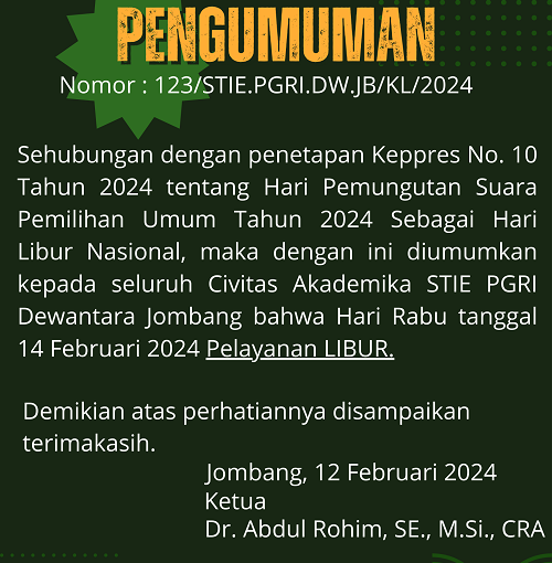 Pengumuman Libur Pemilihan Umum (Pemilu) 2024