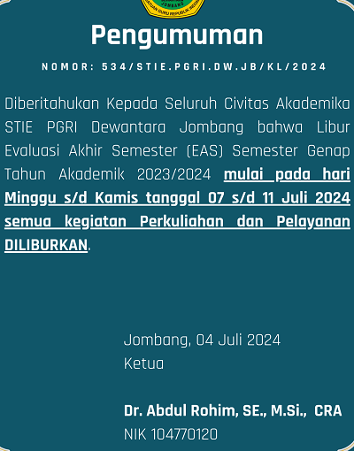 Pengumuman Libur EAS Genap 2024