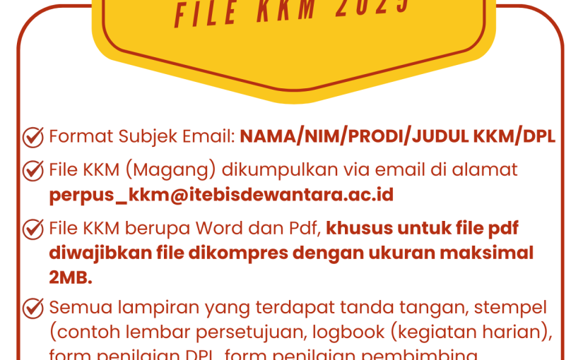 Persyaratan Pengiriman File KKM (Magang) 2025